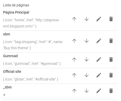 Ejemplo de un menú con sub menu